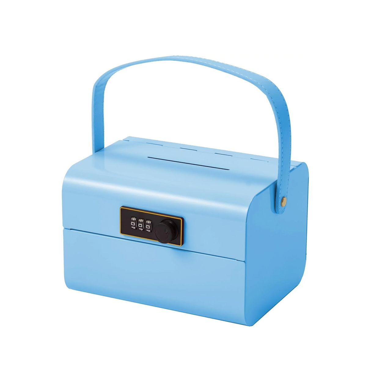 Mini Kids Safe Box, Portable Combination Lock, Blue