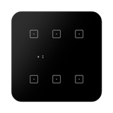 ELKO EP RFSW-262/B Glass Touch Controller, 6-Button, Black Round