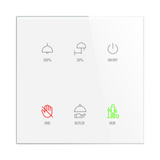 ELKO EP RFSW-62/SW Wireless Glass Touch Controller, 6-Button, White