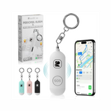 Riverstone Personal Security Tracker Alarm 130dB with Apple Find My GPS Only for iOS, Stop Aggression, Siren Emergency Self-Defense & Anti Removal Key Ring for Women and Children