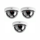 Rubik 3pc Dummy CCTV Dome Camera with Red LED Light