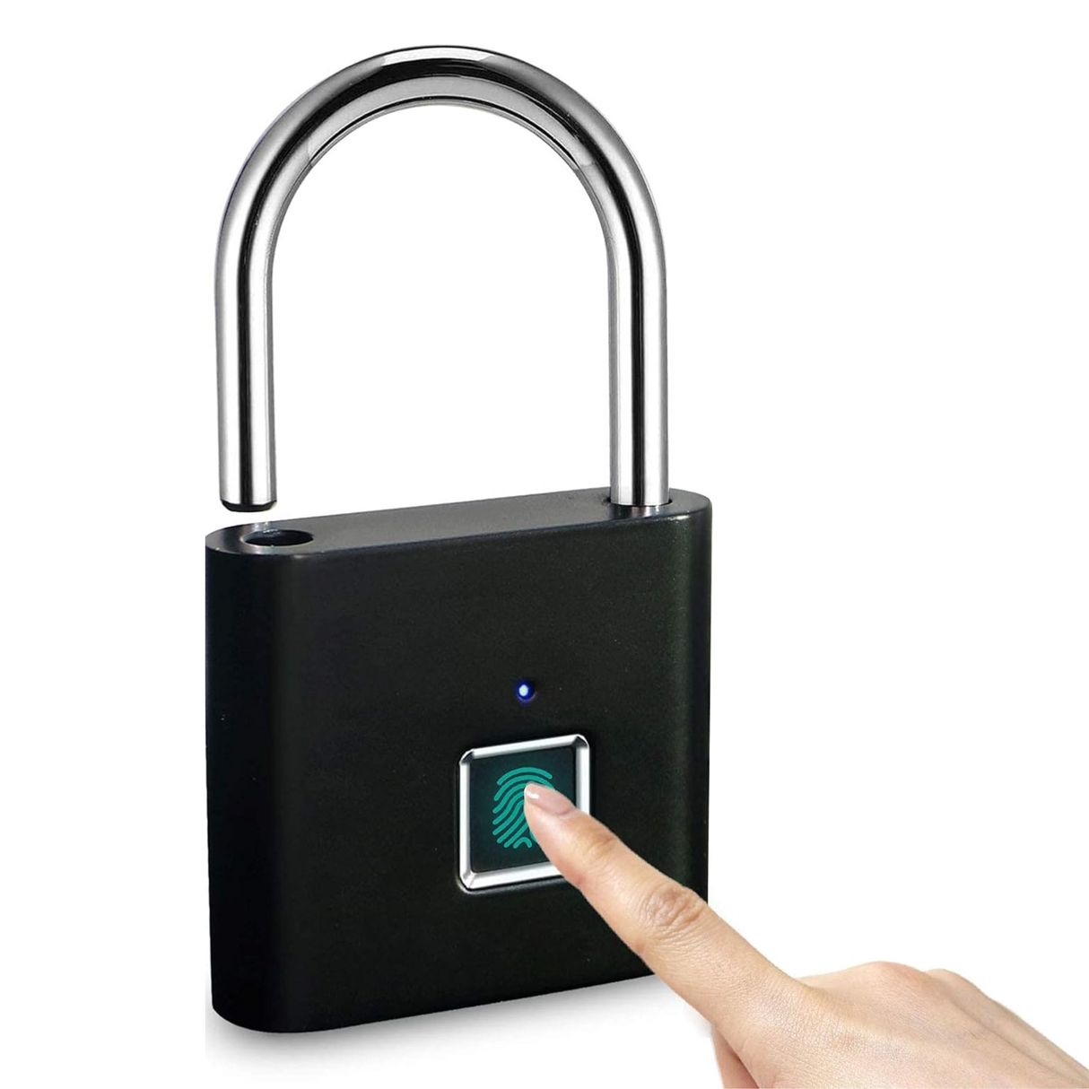 KASTWAVE - Fingerprint Padlock, Small Portable Padlock with USB Charging for Locker