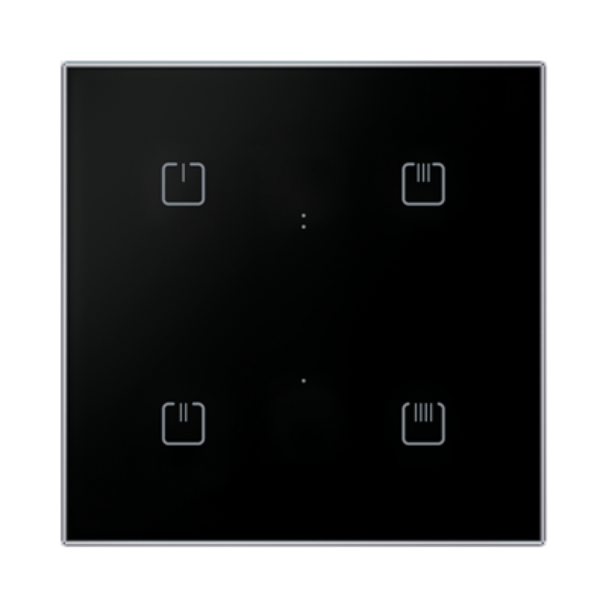 ELKO EP RFSW-42/B Glass Touch Controller, 4-Button, Black Sharp