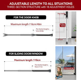 AceMining Upgraded Door Security Bar & Sliding Patio Bar, Heavy Duty Stoppers Adjustable Jammer, Apartment, Travel (1 Pack,White)
