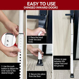 AceMining Upgraded Door Security Bar & Sliding Patio Bar, Heavy Duty Stoppers Adjustable Jammer, Apartment, Travel (1 Pack,White)